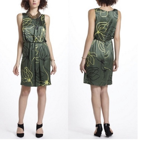 Sariah Anthropologie Sleeveless Silk Dress‎ - Picture 1 of 8